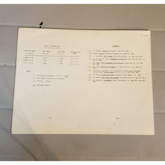 1973 Audio Engineering Society Horn Mouth Size - Picture 8 of 8